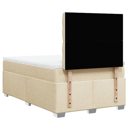 Giroletto a Molle con Materasso Crema 120x200 cm in Tessuto | homemem39