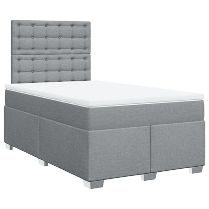 Giroletto a Molle con Materasso Grigio Chiaro 120x200cm Tessuto | homemem39