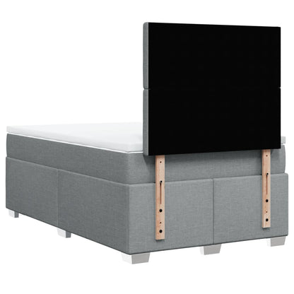 Giroletto a Molle con Materasso Grigio Chiaro 120x200cm Tessuto | homemem39