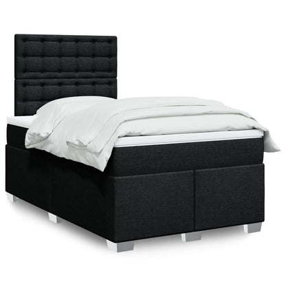 Giroletto a Molle con Materasso Nero 120x200 cm in Tessuto | homemem39
