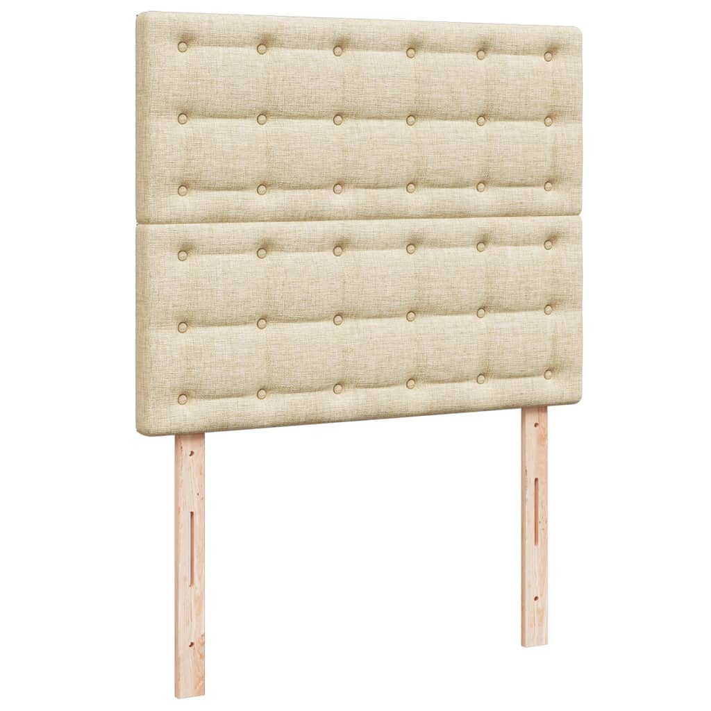 Giroletto a Molle con Materasso Crema 120x200 cm in Tessuto | homemem39
