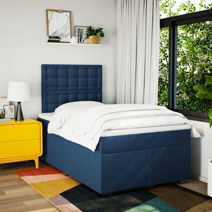 Giroletto a Molle con Materasso Blu 120x200 cm in Tessuto | homemem39