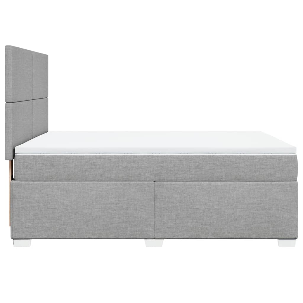 Giroletto a Molle con Materasso Grigio Chiaro 140x190cm Tessuto | homemem39