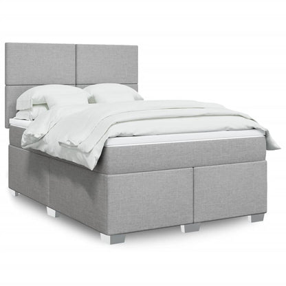 Giroletto a Molle con Materasso Grigio Chiaro 140x190cm Tessuto | homemem39