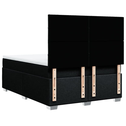 Giroletto a Molle con Materasso Nero 140x190 cm in Tessuto | homemem39