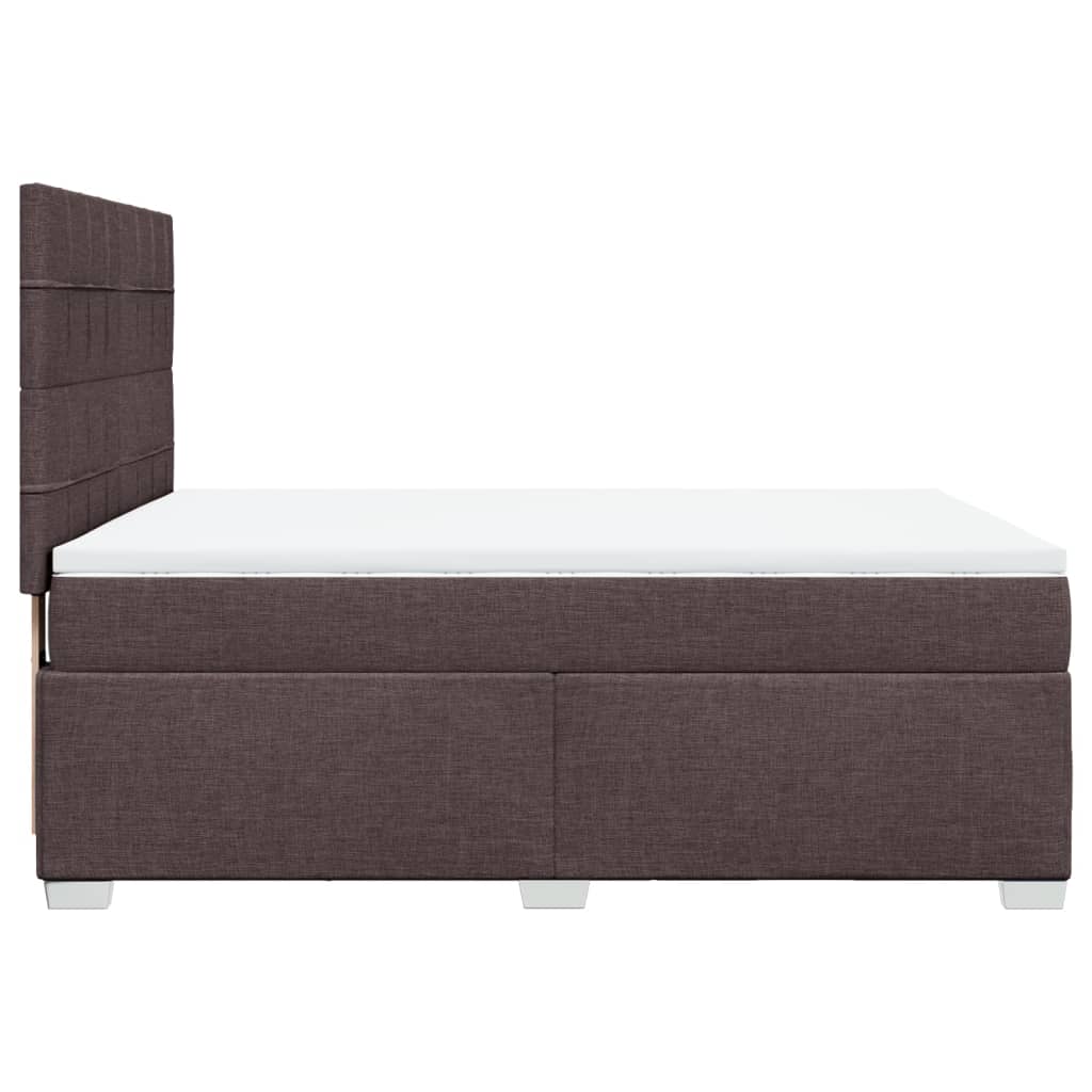 Giroletto a Molle con Materasso Marrone Scuro 140x190cm Tessuto | homemem39
