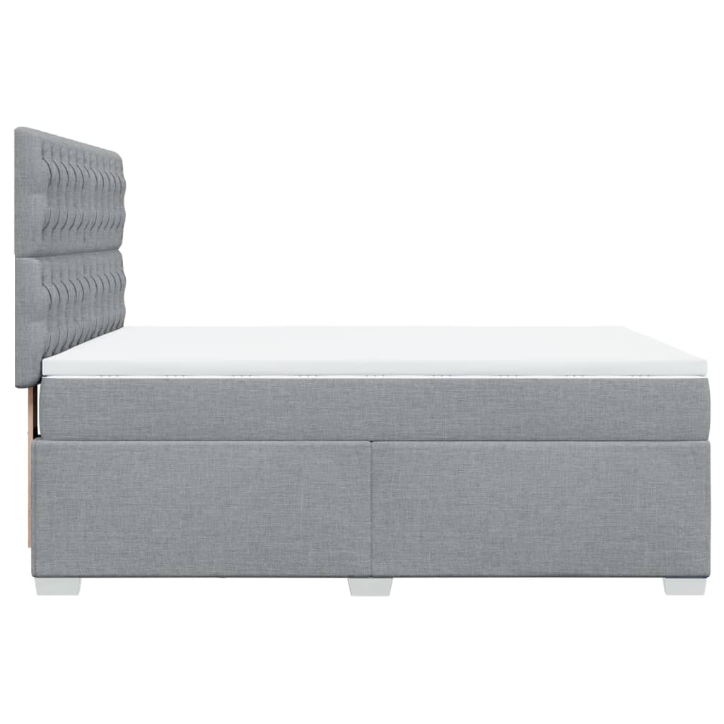 Giroletto a Molle con Materasso Grigio Chiaro 140x190cm Tessuto | homemem39