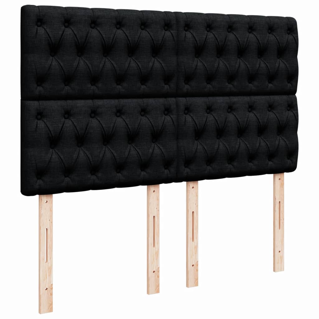 Giroletto a Molle con Materasso Nero 140x190 cm in Tessuto | homemem39