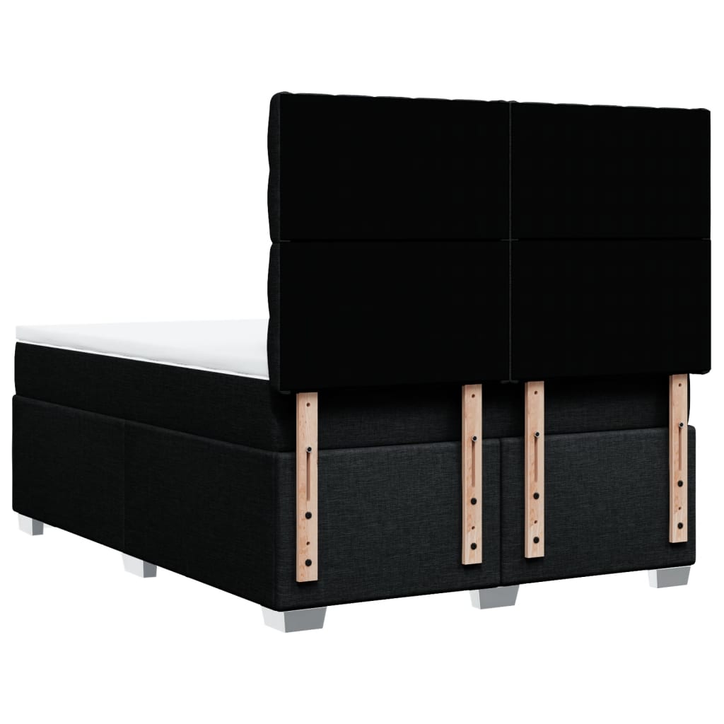Giroletto a Molle con Materasso Nero 140x190 cm in Tessuto | homemem39