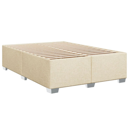Giroletto a Molle con Materasso Crema 140x19 cm in Tessuto | homemem39