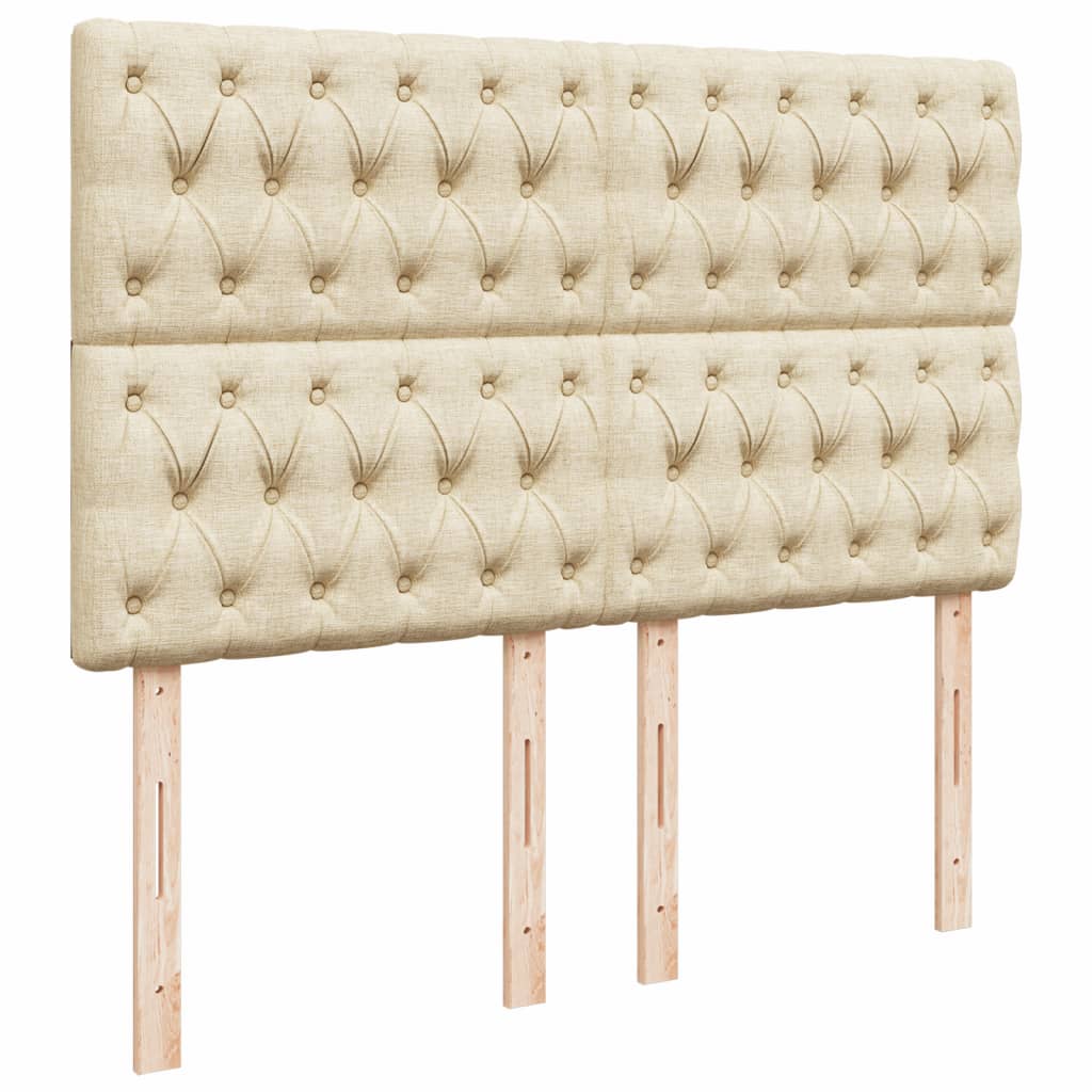 Giroletto a Molle con Materasso Crema 140x19 cm in Tessuto | homemem39