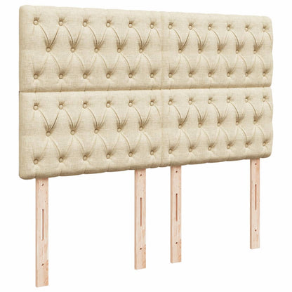 Giroletto a Molle con Materasso Crema 140x19 cm in Tessuto | homemem39