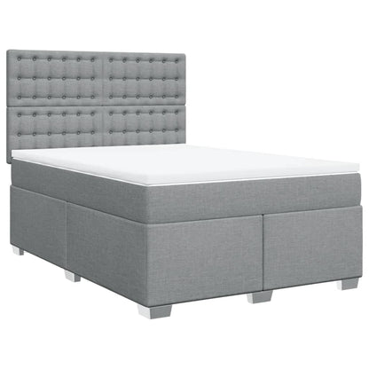 Giroletto a Molle con Materasso Grigio Chiaro 140x190cm Tessuto | homemem39