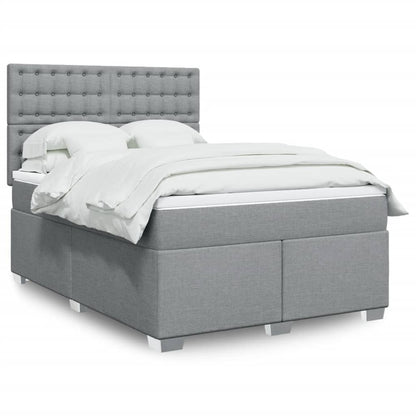 Giroletto a Molle con Materasso Grigio Chiaro 140x190cm Tessuto | homemem39