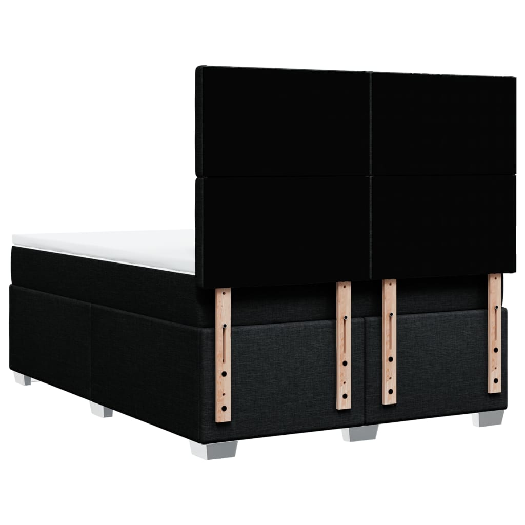 Giroletto a Molle con Materasso Nero 140x190 cm in Tessuto | homemem39