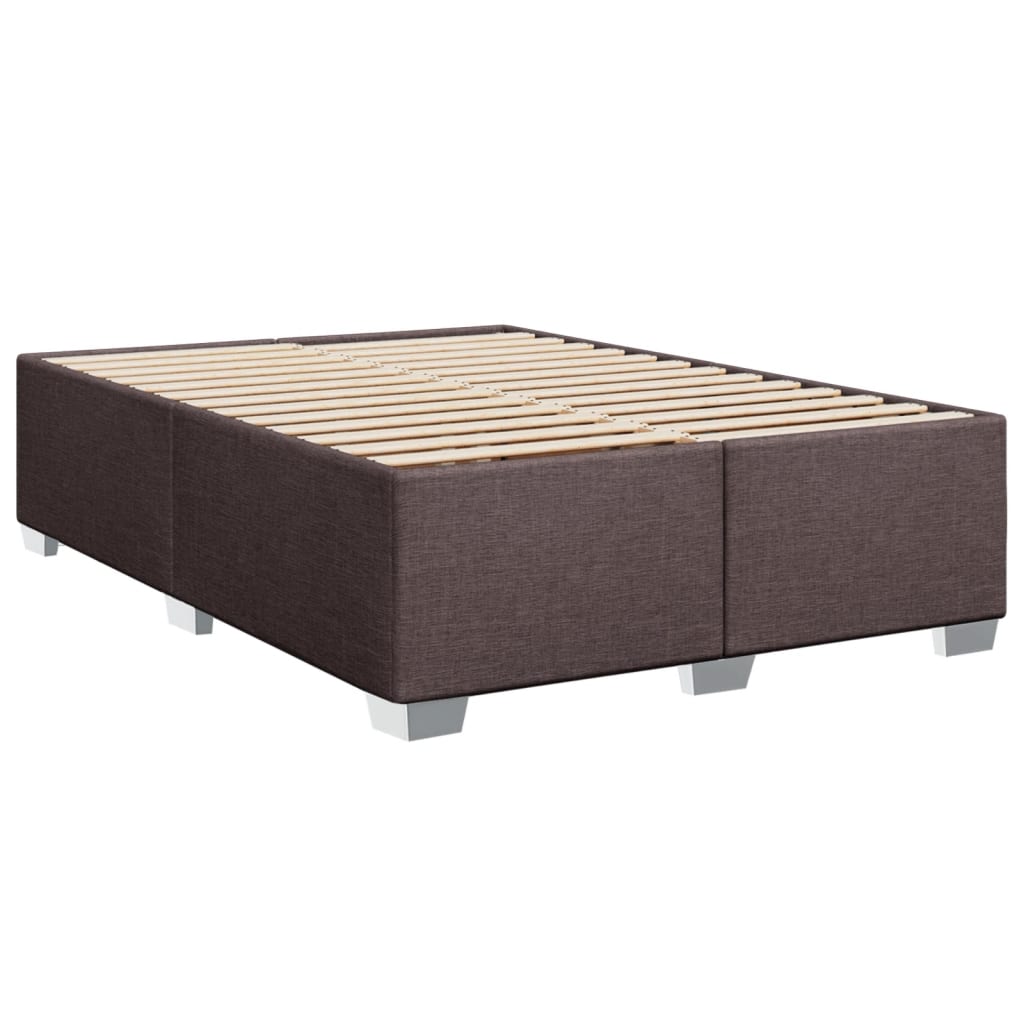 Giroletto a Molle con Materasso Marrone Scuro 140x190cm Tessuto | homemem39