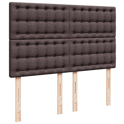 Giroletto a Molle con Materasso Marrone Scuro 140x190cm Tessuto | homemem39
