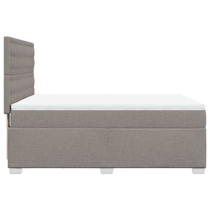 Giroletto a Molle con Materasso Tortora 140x190 cm in Tessuto