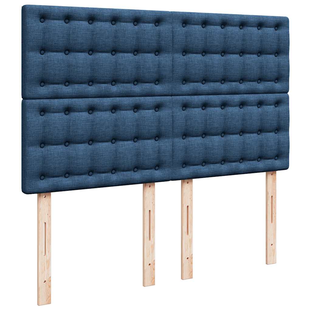 Giroletto a Molle con Materasso Blu 140x190 cm in Tessuto | homemem39