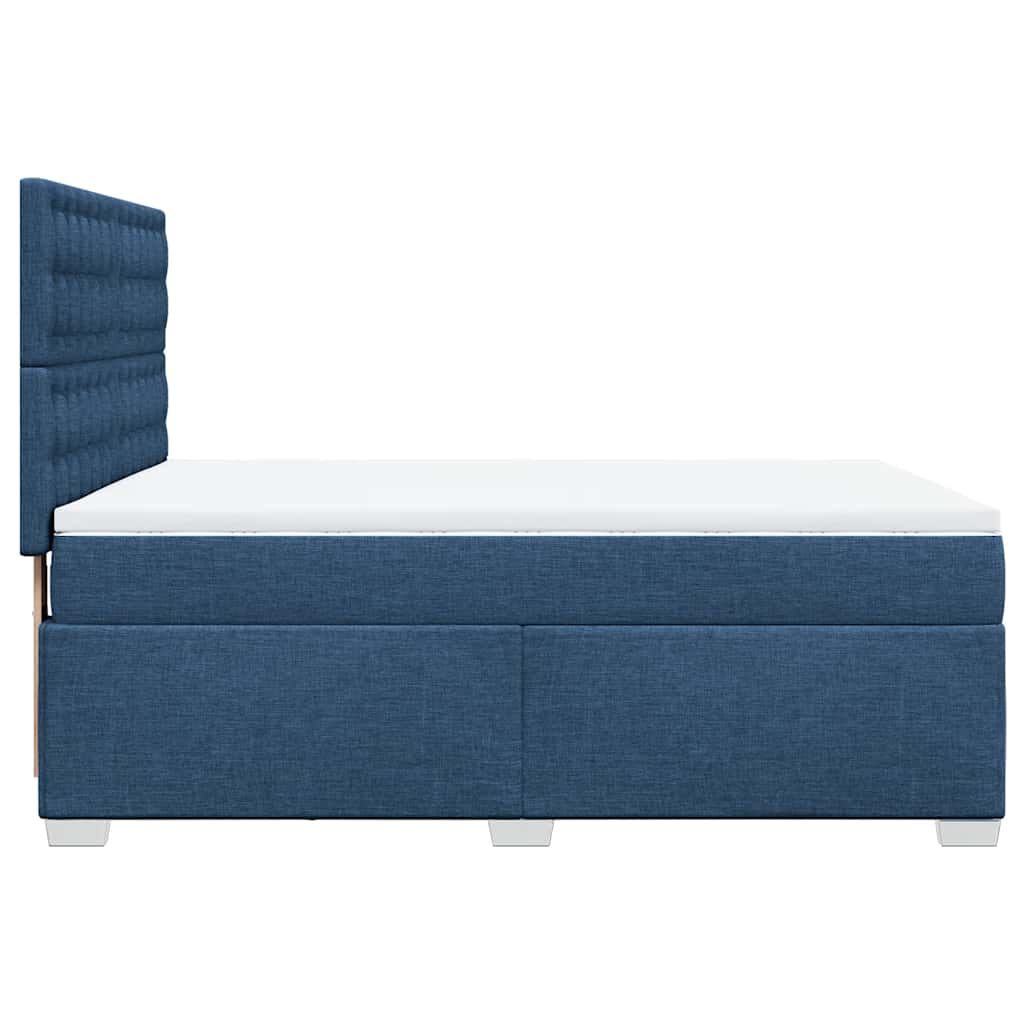 Giroletto a Molle con Materasso Blu 140x190 cm in Tessuto | homemem39