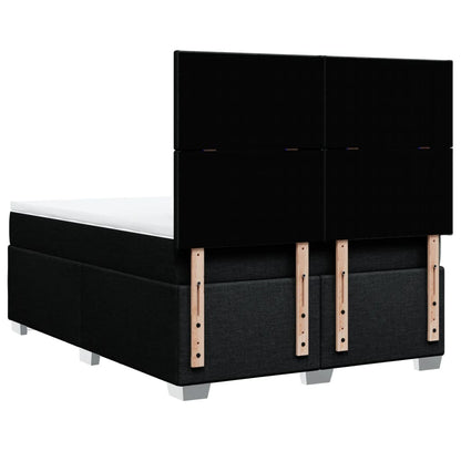 Giroletto a Molle con Materasso Nero 140x200 cm in Tessuto - homemem39