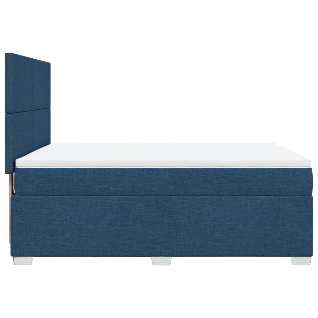 Giroletto a Molle con Materasso Blu 140x200 cm in Tessuto | homemem39