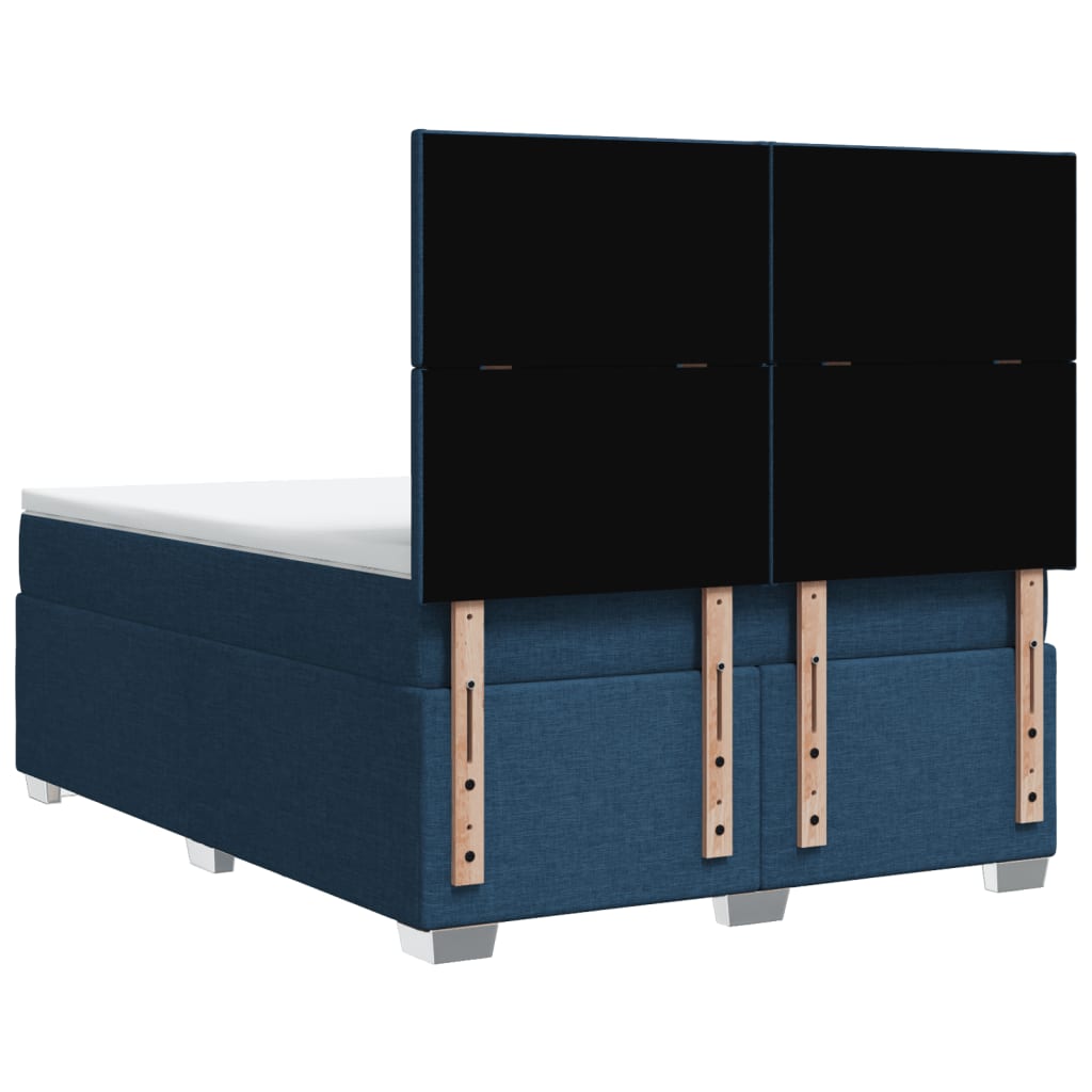 Giroletto a Molle con Materasso Blu 140x200 cm in Tessuto | homemem39
