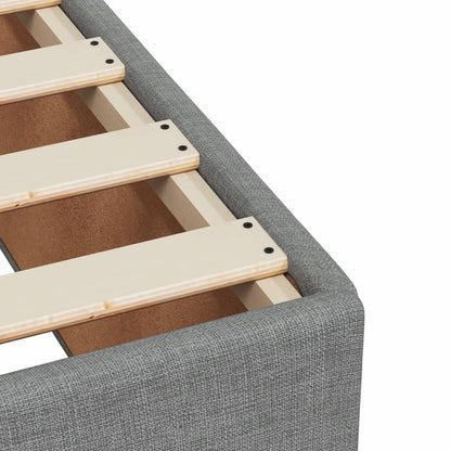 Giroletto a Molle con Materasso Grigio Chiaro 140x200cm Tessuto | homemem39