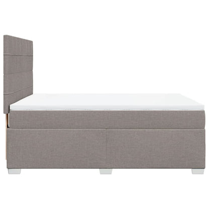 Giroletto a Molle con Materasso Tortora 140x200 cm in Tessuto | homemem39