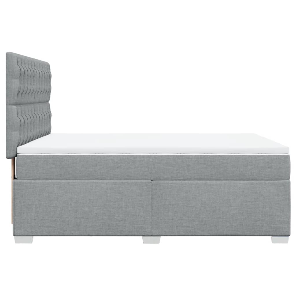 Giroletto a Molle con Materasso Grigio Chiaro 140x200cm Tessuto | homemem39