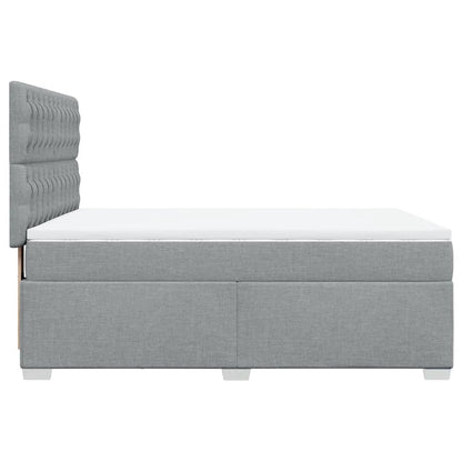 Giroletto a Molle con Materasso Grigio Chiaro 140x200cm Tessuto | homemem39