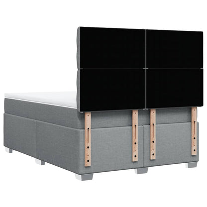 Giroletto a Molle con Materasso Grigio Chiaro 140x200cm Tessuto | homemem39