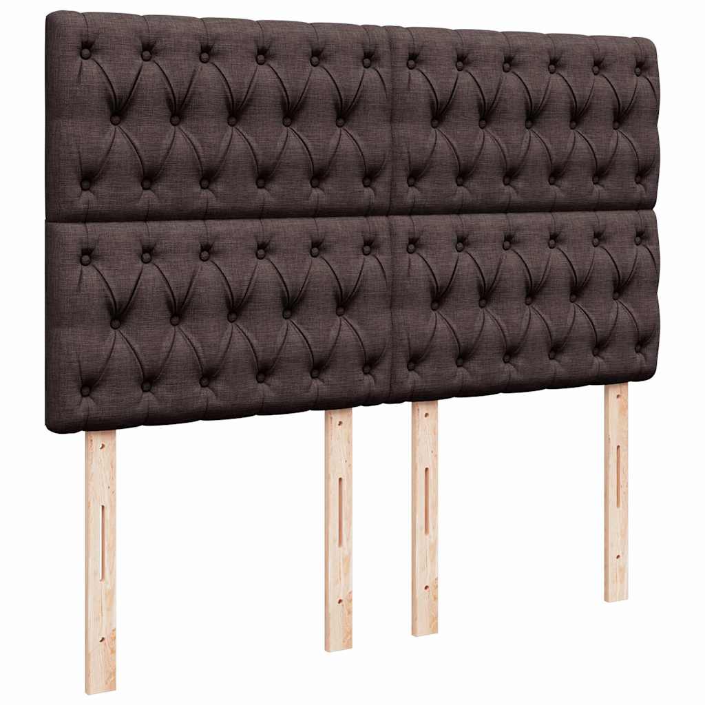 Giroletto a Molle con Materasso Marrone Scuro 140x200cm Tessuto | homemem39