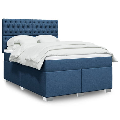 Giroletto a Molle con Materasso Blu 140x200 cm in Tessuto | homemem39