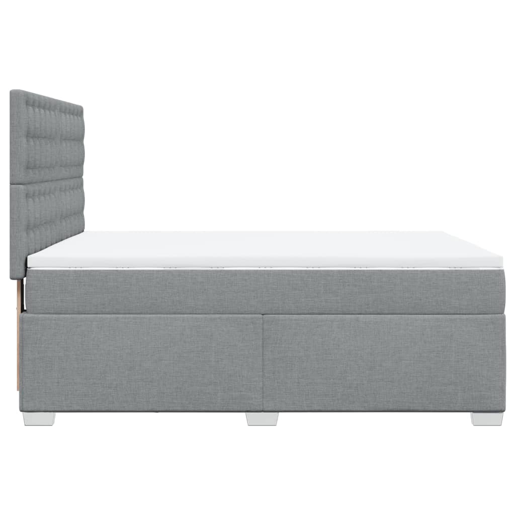 Giroletto a Molle con Materasso Grigio Chiaro 140x200cm Tessuto | homemem39