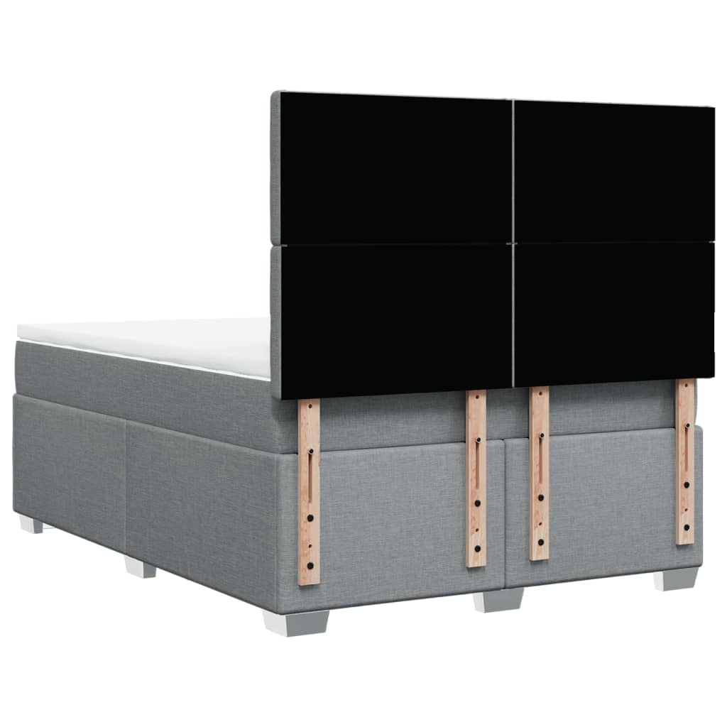 Giroletto a Molle con Materasso Grigio Chiaro 140x200cm Tessuto | homemem39