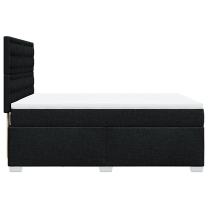 Giroletto a Molle con Materasso Nero 140x200 cm in Tessuto | homemem39