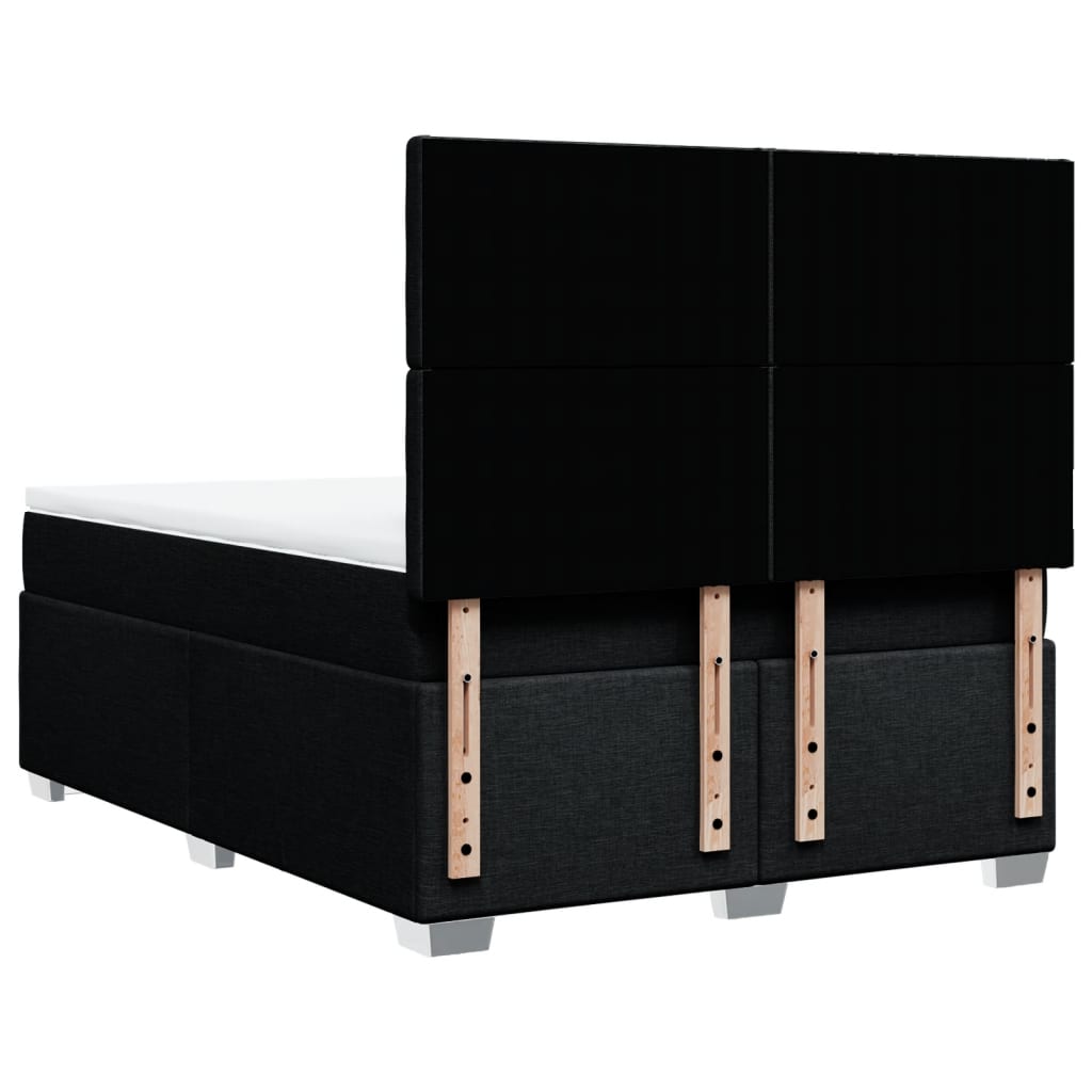 Giroletto a Molle con Materasso Nero 140x200 cm in Tessuto | homemem39