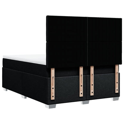 Giroletto a Molle con Materasso Nero 140x200 cm in Tessuto | homemem39
