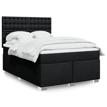 Giroletto a Molle con Materasso Nero 140x200 cm in Tessuto | homemem39
