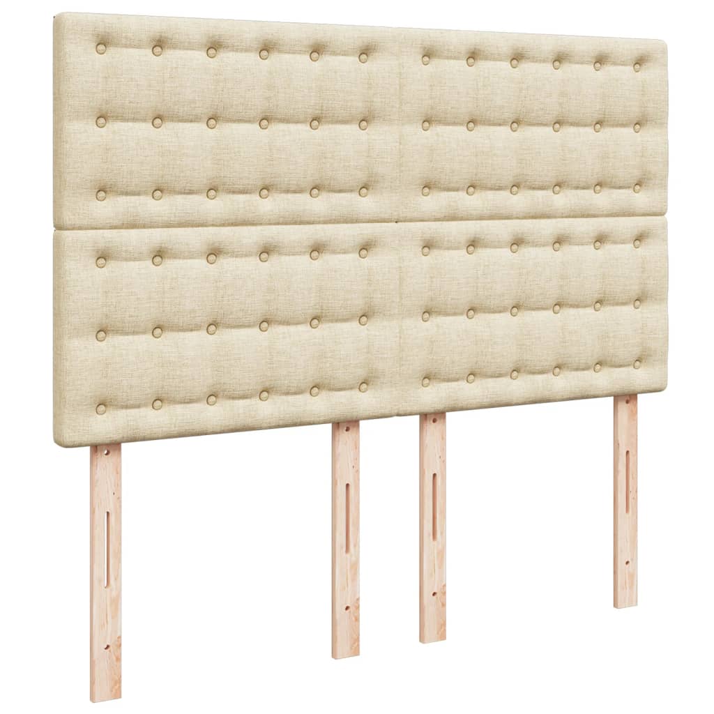 Giroletto a Molle con Materasso Crema 140x200 cm in Tessuto | homemem39