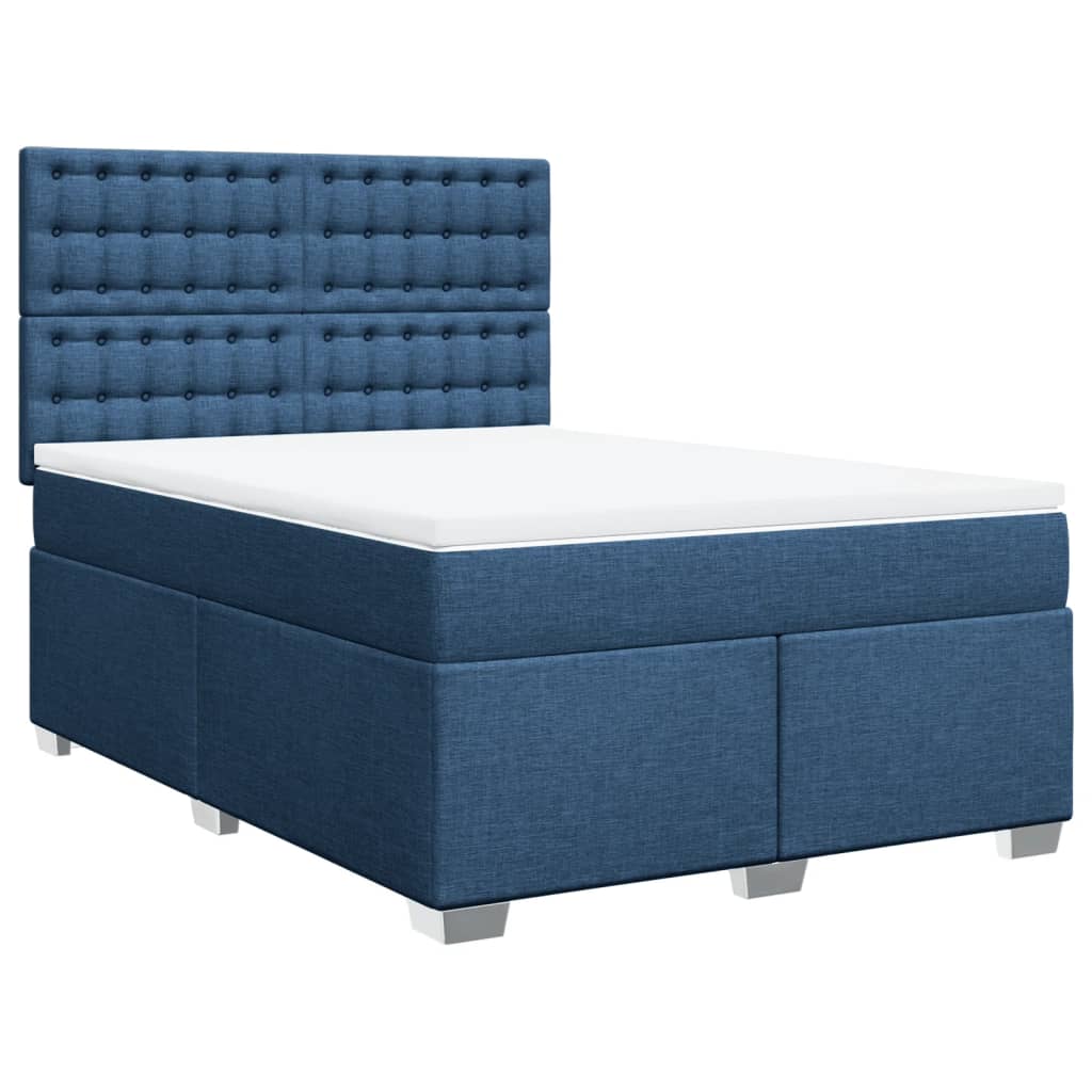 Giroletto a Molle con Materasso Blu 140x200 cm in Tessuto | homemem39