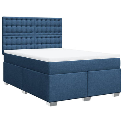 Giroletto a Molle con Materasso Blu 140x200 cm in Tessuto | homemem39