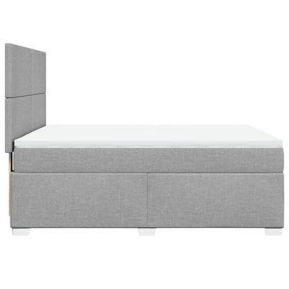 Giroletto a Molle con Materasso Grigio Chiaro 160x200cm Tessuto | homemem39