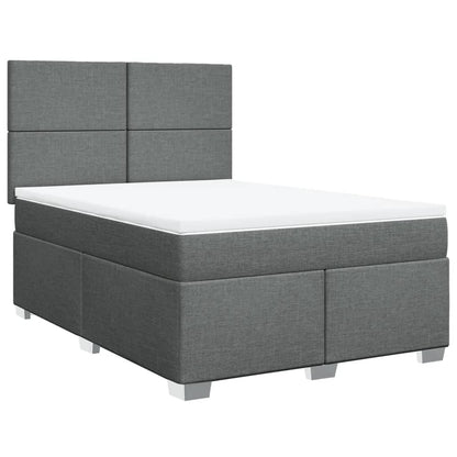 Giroletto a Molle con Materasso Grigio Scuro 160x200 cm Tessuto | homemem39