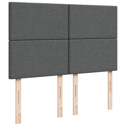 Giroletto a Molle con Materasso Grigio Scuro 160x200 cm Tessuto | homemem39