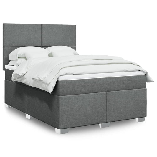 Giroletto a Molle con Materasso Grigio Scuro 160x200 cm Tessuto | homemem39