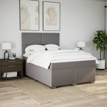 Giroletto a Molle con Materasso Tortora 160x200 cm in Tessuto | homemem39