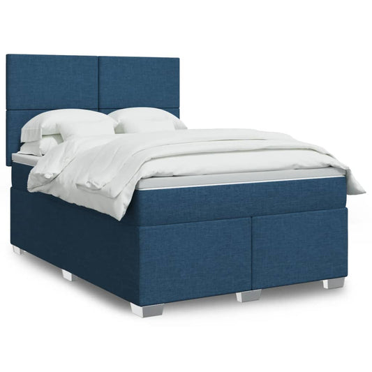 Giroletto a Molle con Materasso Blu 160x200 cm in Tessuto | homemem39