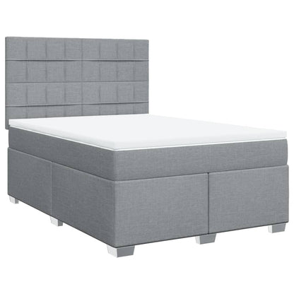 Giroletto a Molle con Materasso Grigio Chiaro 160x200cm Tessuto | homemem39